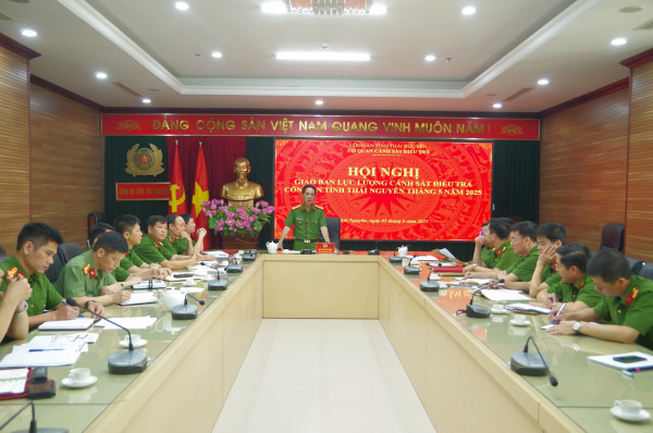 Giao ban lực lượng Cảnh sát điều tra Công an tỉnh tháng 5 năm 2025