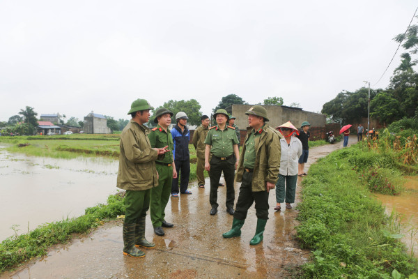 Lực lượng Công an Thái Nguyên tiếp tục chủ động triển khai các biện pháp ứng phó với mưa lớn, ngập lụt