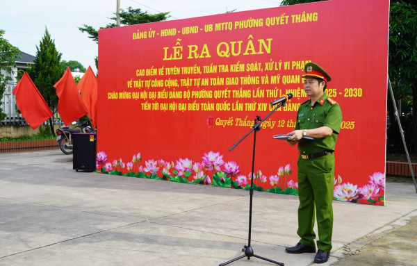 Thái Nguyên: Phường Quyết Thắng ra quân đảm bảo an ninh trật tự