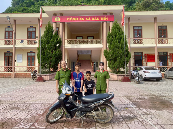 CAX Dân Tiến đã bắt thành công 02 đối tượng trộm cắp xe mô tô