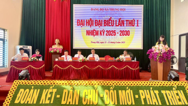 CÔNG AN XÃ TRUNG HỘI BẢO ĐẢM AN NINH, TRẬT TỰ ĐẠI HỘI ĐẢNG BỘ XÃ LẦN THỨ I, NHIỆM KỲ 2025-2030