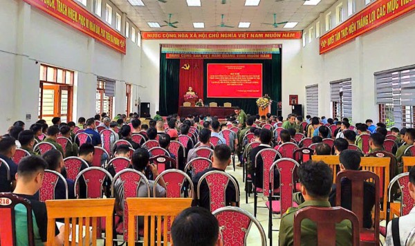 Công an xã Vô Tranh tập huấn nghiệp vụ PCCC&CNCH cho lực lượng bảo vệ ANTT ở cơ sở