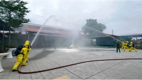 Diễn tập phòng cháy chữa cháy và cứu hộ cứu nạn tại xã An Khánh, Thái Nguyên