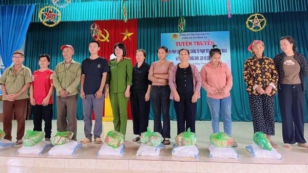 Công an xã Tràng Xá tuyên truyền, phổ biến pháp luật tại địa bàn vùng cao