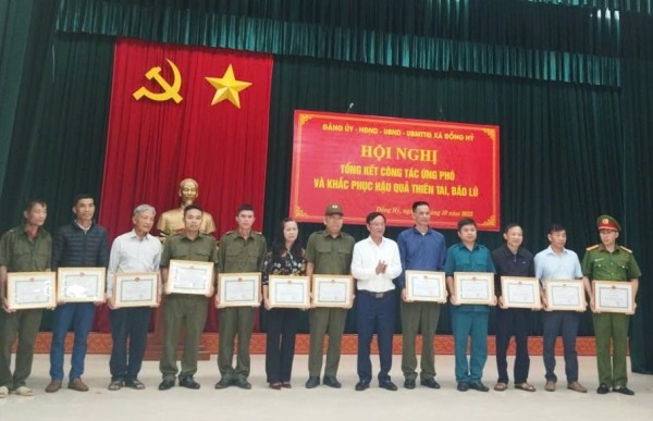 Công an xã Đồng Hỷ được biểu dương tại Hội nghị tổng kết công tác ứng phó và khắc phục hậu quả thiên tai, bão lũ