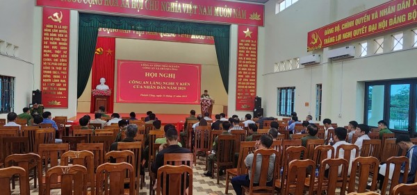 Công an xã Thành Công tổ chức Hội nghị “Công an lắng nghe ý kiến của nhân dân” năm 2025