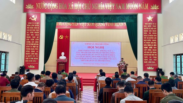 Công an xã Thành Công triển khai phòng ngừa, đấu tranh với tội phạm “đường phố” và tổng kiểm tra, rà soát các đối tượng liên quan đến ma túy