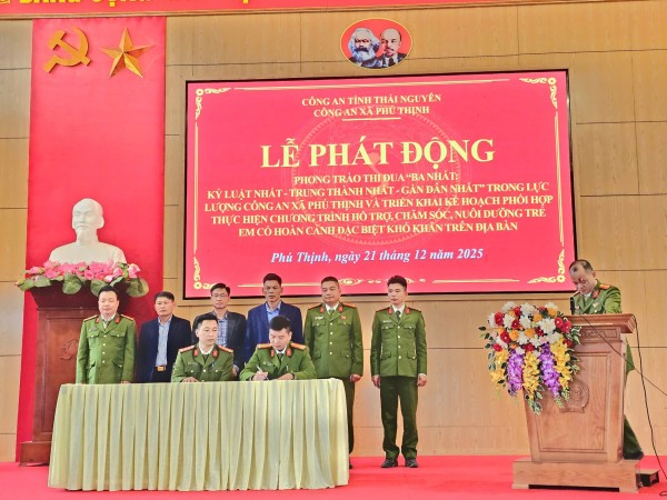 Công an xã Phú Thịnh phối hợp hỗ trợ, chăm sóc, nuôi dưỡng trẻ em có hoàn cảnh đặc biệt khó khăn
