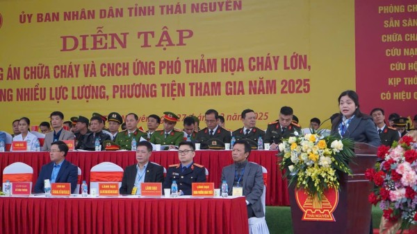 DIỄN TẬP PHƯƠNG ÁN ỨNG PHÓ THẢM HỌA CHÁY LỚN TẠI NHÀ MÁY TNG VIỆT ĐỨC