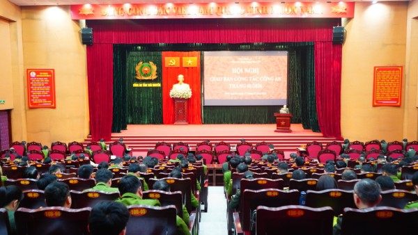 Công an tỉnh: Giao ban công tác Công an tháng 01/2026