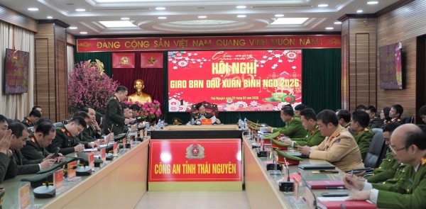 Công an tỉnh Thái Nguyên tổ chức giao ban Xuân Bính Ngọ 2026 và phát động “Tết trồng cây đời đời nhớ ơn Bác Hồ”