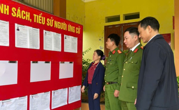 Công an xã Phú Lạc chủ động bảo đảm ANTT phục vụ bầu cử