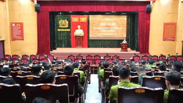 Công an tỉnh Thái Nguyên giao ban công tác tháng 2/2026