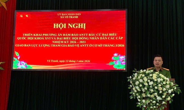 Xã Vô Tranh triển khai phương án đảm bảo ANTT bầu cử