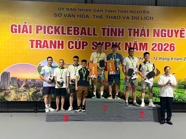 Công an tỉnh đạt thành tích cao tại Giải Pickleball tỉnh Thái Nguyên – Tranh Cúp Sypik năm 2026