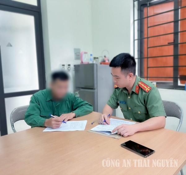Công an xã Thượng Minh tuyên truyền, giáo dục, răn đe đối với ông D.V.T.