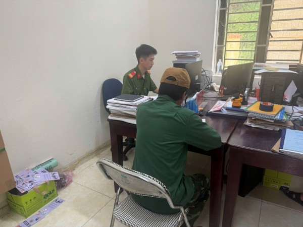 Công an xã Hiệp Lực tăng cường kiểm tra, xử lý vi phạm pháp luật về môi trường