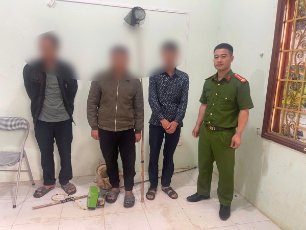 Công an xã Xuân Dương tuần tra, kiểm soát bảo đảm an ninh trật tự trên địa bàn