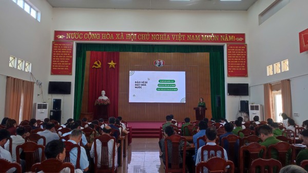 Công an xã Đại Từ tập huấn Luật Bảo vệ bí mật nhà nước