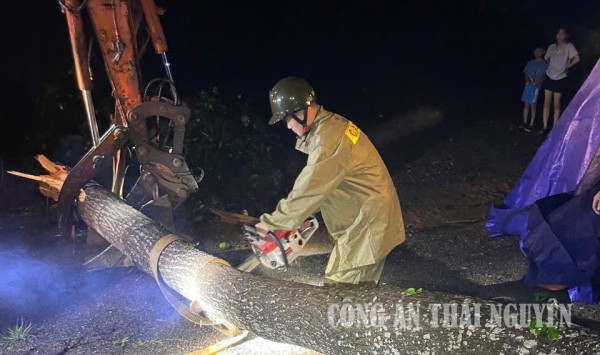 Công an Thái Nguyên hỗ trợ nhân dân khắc phục hậu quả mưa đá, dông lốc