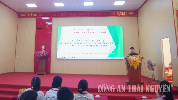 Công an xã Bình Thành đẩy mạnh tuyên truyền phòng, chống tội phạm trong thanh thiếu niên