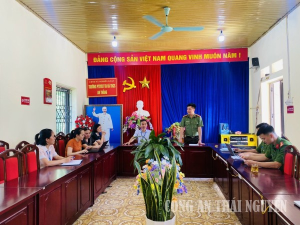 Kiểm tra bảo vệ bí mật nhà nước tại Trường PTDTBT TH & THCS An Thắng.