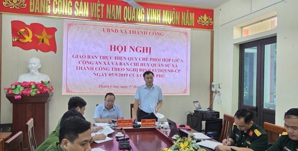 Công an xã Thành Công phối hợp thực hiện hiệu quả công tác đảm bảo an ninh, trật tự