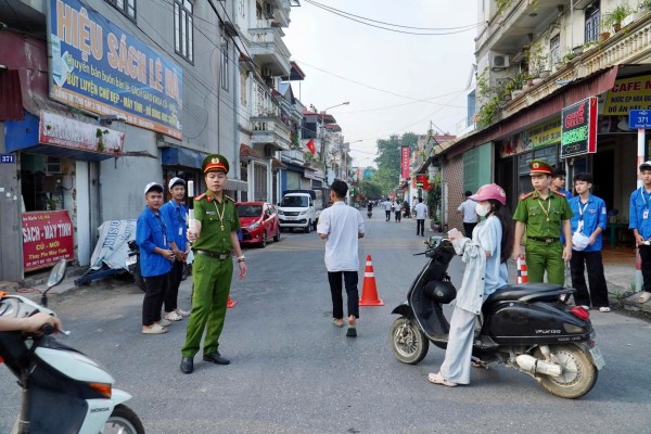 Công an xã Đại Phúc đảm bảo an toàn kỳ thi tuyển sinh vào lớp 10