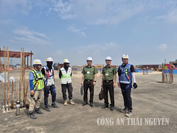 Thái Nguyên đảm bảo an ninh, trật tự tại các dự án FDI trên địa bàn.