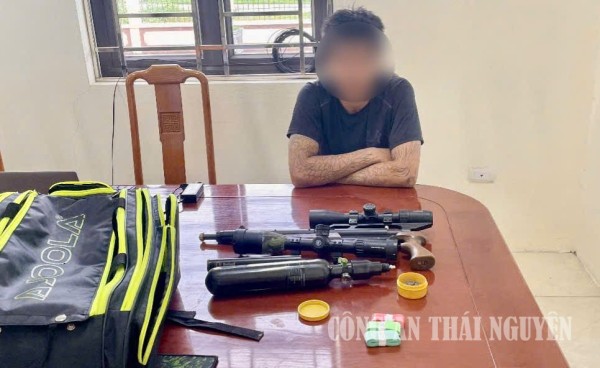 Đối tượng T.Đ.N cùng tang vật thu giữ