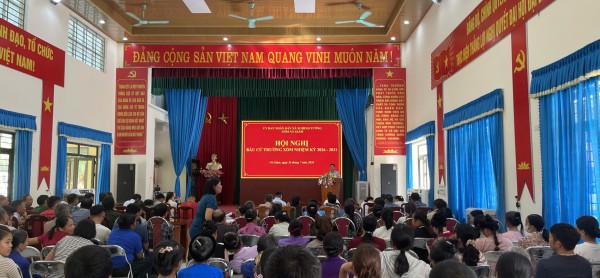 Công an xã Nghinh Tường bảo đảm an ninh, trật tự phục vụ bầu trưởng xóm sau sáp nhập