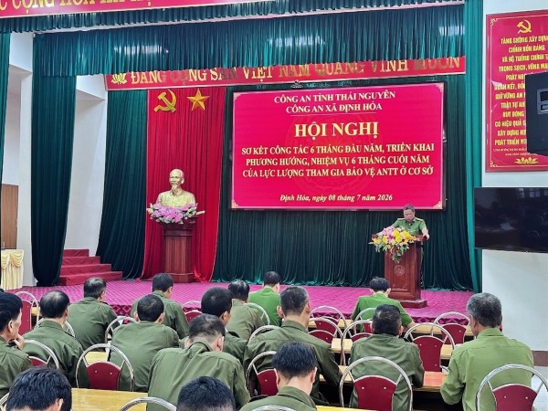 Sơ kết công tác 6 tháng đầu năm 2026 của lực lượng an ninh, trật tự ở cơ sở