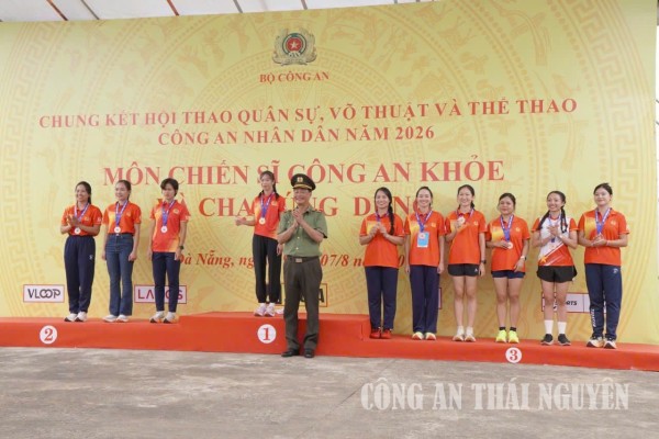 Công an tỉnh Thái Nguyên đạt thành tích cao tại Hội thao Công an nhân dân năm 2026