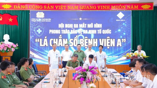Kí kết hợp tác giữa Phòng An ninh mạng và phòng chống tội phạm sử dụng công nghệ cao và Bệnh viện A Thái Nguyên