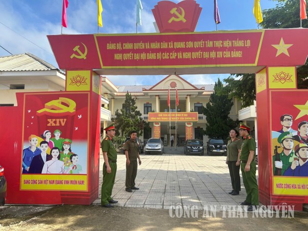 Công an xã Quang Sơn đảm bảo ANTT vòng ngoài