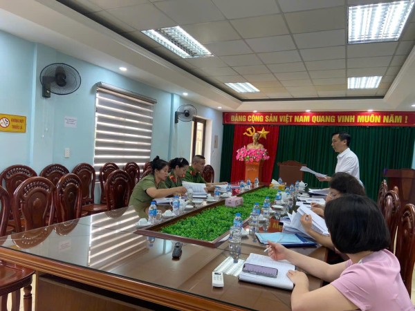 Công an phường Quan Triều kiểm tra bảo vệ bí mật nhà nước