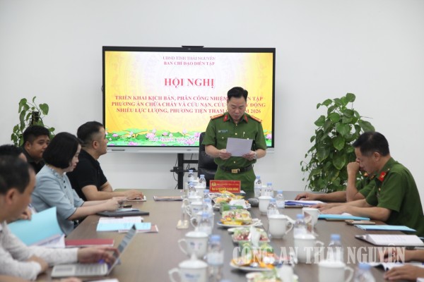 Thái Nguyên triển khai kế hoạch, kịch bản diễn tập phương án chữa cháy và cứu nạn, cứu hộ huy động nhiều lực lượng, phương tiện tham gia năm 2026