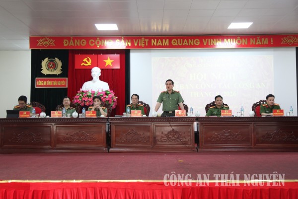 Công an tỉnh Thái Nguyên: Giao ban công tác Công an tháng 8