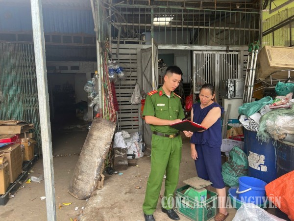 Công an phường Sông Công phòng, chống tội phạm trộm cắp tài sản tại các công trình, tuyến giao thông
