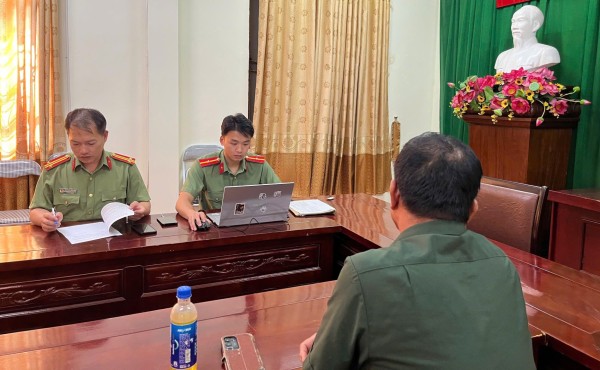 Công an Phường Bách Quang làm việc với trường hợp tương tác, bình luận nội dung xấu, độc