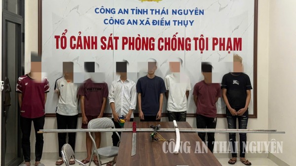 Công an xã Điềm Thụy chủ động phòng ngừa tội phạm đường phố trong thanh, thiếu niên
