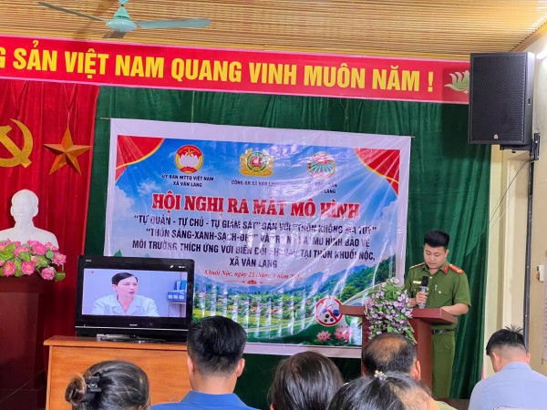 Xã Văn Lang ra mắt mô hình đảm bảo an ninh, trật tự, bảo vệ môi trường