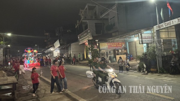 Công an xã Bằng Vân bảo đảm an ninh, trật tự các hoạt động trung thu