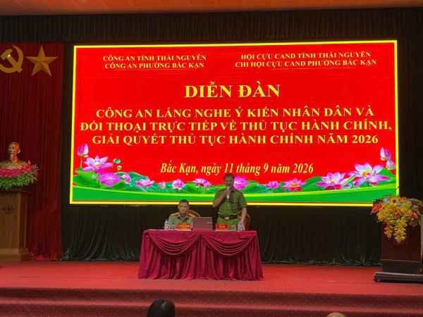 Công an phường Bắc Kạn tổ chức diễn đàn “Công an lắng nghe ý kiến Nhân dân”