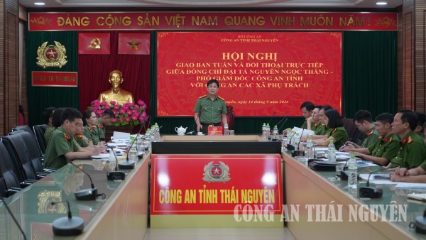 Lãnh đạo Công an tỉnh đối thoại với Công an các xã