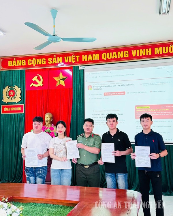 Công an xã Phú Lương lan tỏa tinh thần tình nguyện tham gia nghĩa vụ Công an nhân dân
