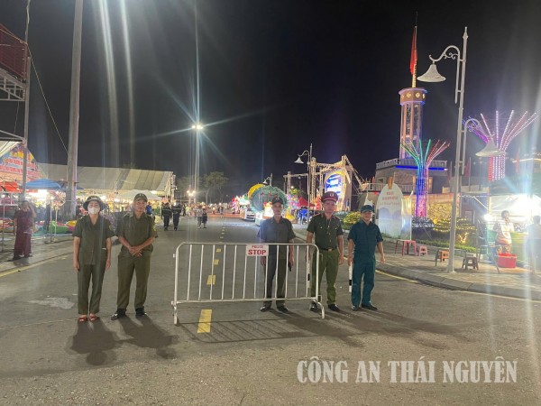 Công an phường Sông Công bảo đảm an ninh, trật tự cho Tết Trung thu