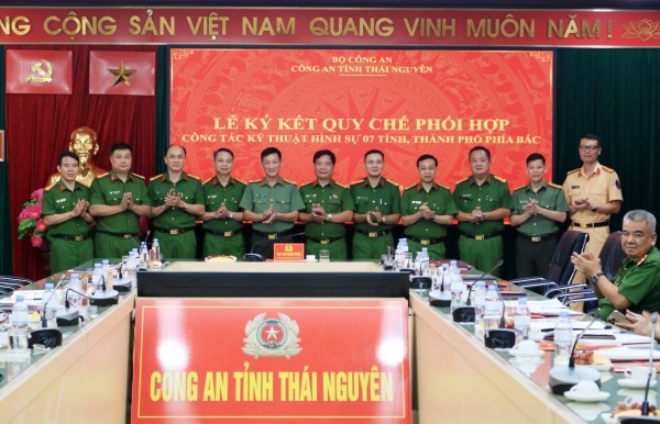 Ký kết quy chế phối hợp công tác Kỹ thuật hình sự Công an 07 tỉnh, thành phố phía Bắc
