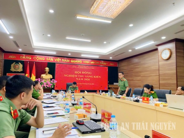 Bảo vệ thành công sáng kiến “Phần mềm bản đồ số An ninh nội địa tỉnh Thái Nguyên - TID”