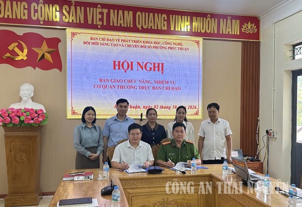 Công an phường Phúc Thuận tiếp nhận nhiệm vụ cơ quan thường trực Ban Chỉ đạo thực hiện Nghị quyết 57
